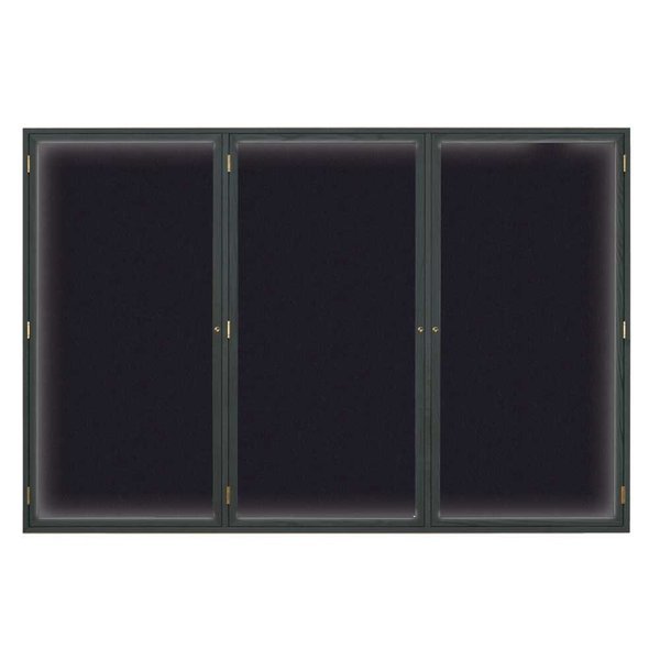 Open Faced Traditional Rounded Corkboard, UNITED VISUAL PRODUCTS, Mfr# UV640ARC-SATIN-DRKSPR